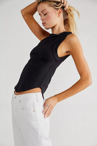 RESTOCK! Free People Kate Tee in Black,