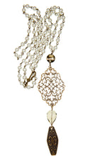 Load image into Gallery viewer, Pearl Beads with Filigree Pendant
