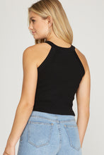 Load image into Gallery viewer, Sleeveless Rib Knit Top in Black
