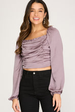 Load image into Gallery viewer, Ruched Satin Top
