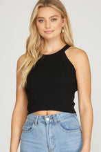 Load image into Gallery viewer, Sleeveless Rib Knit Top in Black
