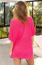 Load image into Gallery viewer, Carlie Sweater in Pink -size Large left
