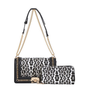 Leopard Print Purse with matching Wallet