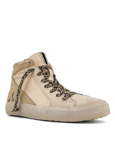 Roxanne Bone Snake Hi Top Sneaker-Sizes 6.5, 7 & 7.5 Left