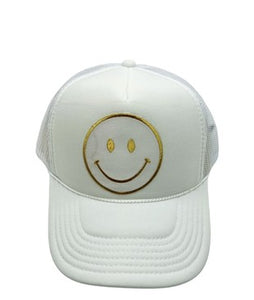 Gold Smiley Trucker Hat