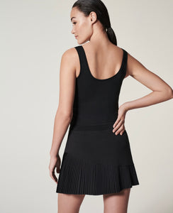Spanx Yes, Pleats Skort in Black and White Cloud